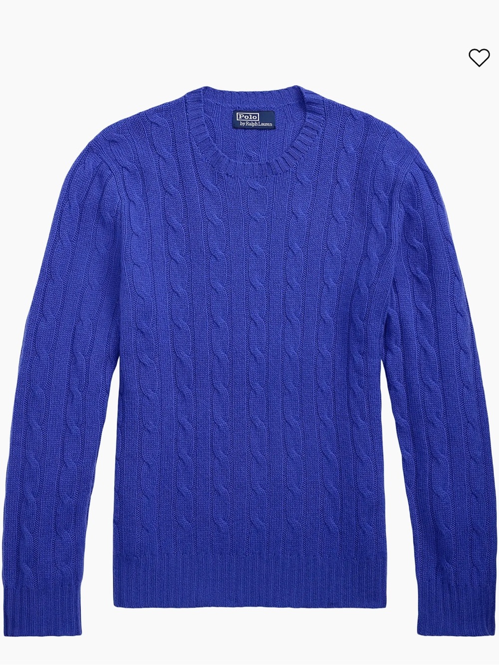 Ralph Lauren Cable-Knit Crewneck Sweater in Blue